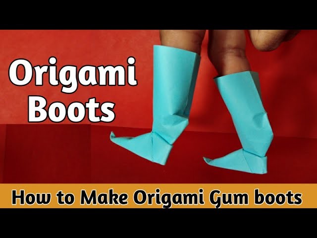 How to make origami Paper Boots ???? l origami boots,gum boots, kagaj ki boot banane ka tarika,