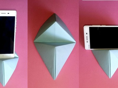 How To Make Paper Mobile Stand || DIY Origami Phone Holder
