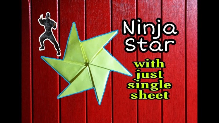 How To Make Paper Ninja Star With Just One Sheet!!