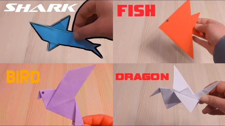 How to Make Paper SHARK,FISH,BIRD,DRAGON | Origami SHARK,FISH,BIRD,DRAGON | Paper Art and Craft