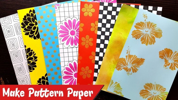 How to make Patterned Papers at Home | Create your own Pattern Papers | Scrapbook or Notebook Cover