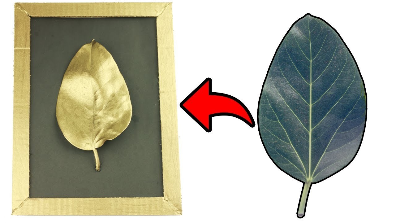 How to Make Spray Paint Art on Banyan Leaf and Frame At Home|DIY Spray