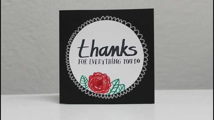 How to make thank you cards - Thanks card for grandparents