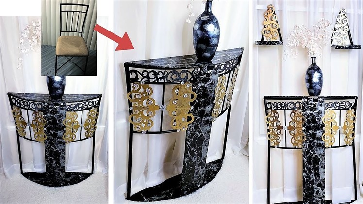 HOW TO TURN OLD CHAIRS INTO TABLES| EASY AND INEXPENSIVE HOME DECORATING IDEA 2019