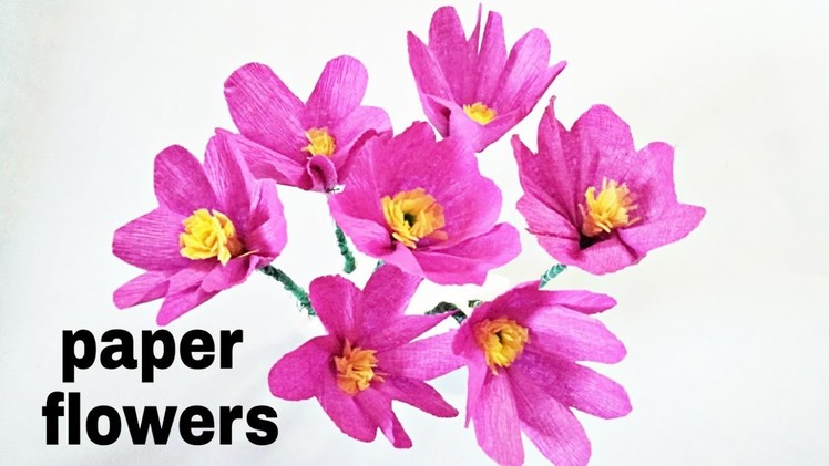 Papar flowers |  how to make Flowers at home | best out of waste