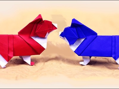 Paper Folding Art Origami: How to Make Corgi (Designed by Steven Casey)