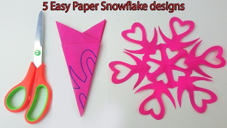 5 Awesome Paper Snowflake Pattern Simple & easy paper cutting snowflake designs