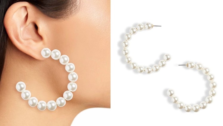 5 Easy DIY Pearl Hoop Earrings