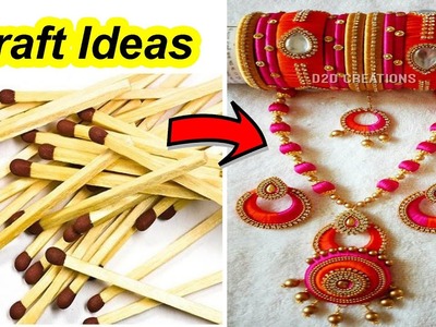 5 minute crafts || Crafts with waste materials || silk thread jewellery making || DIY Craft ideas