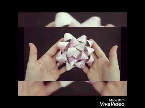 Art cafe DIY. How to Make Paper Gift Bow DIY Paper Bow For Gifts | Paper Bow | Paper Ribbon