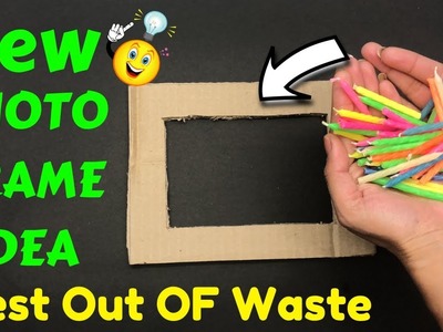 Awesome Photo frame at home for kids | how to make easy photo frame | QuickArtAnjali