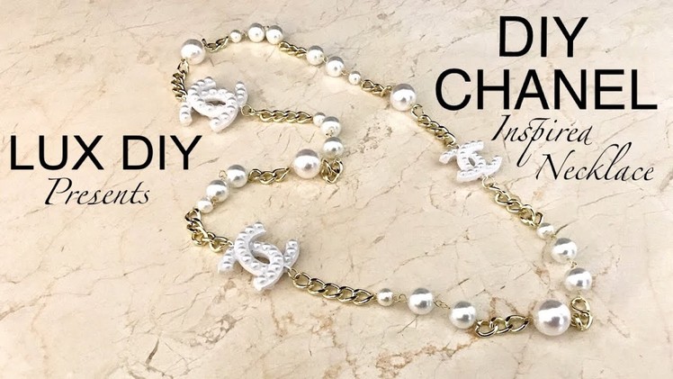 DIY CHANEL Necklace | Designer Inspired Jewelry | Pearl Necklace |