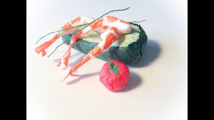 DIY crevettes en papier. Tuto paper craft shrimp.