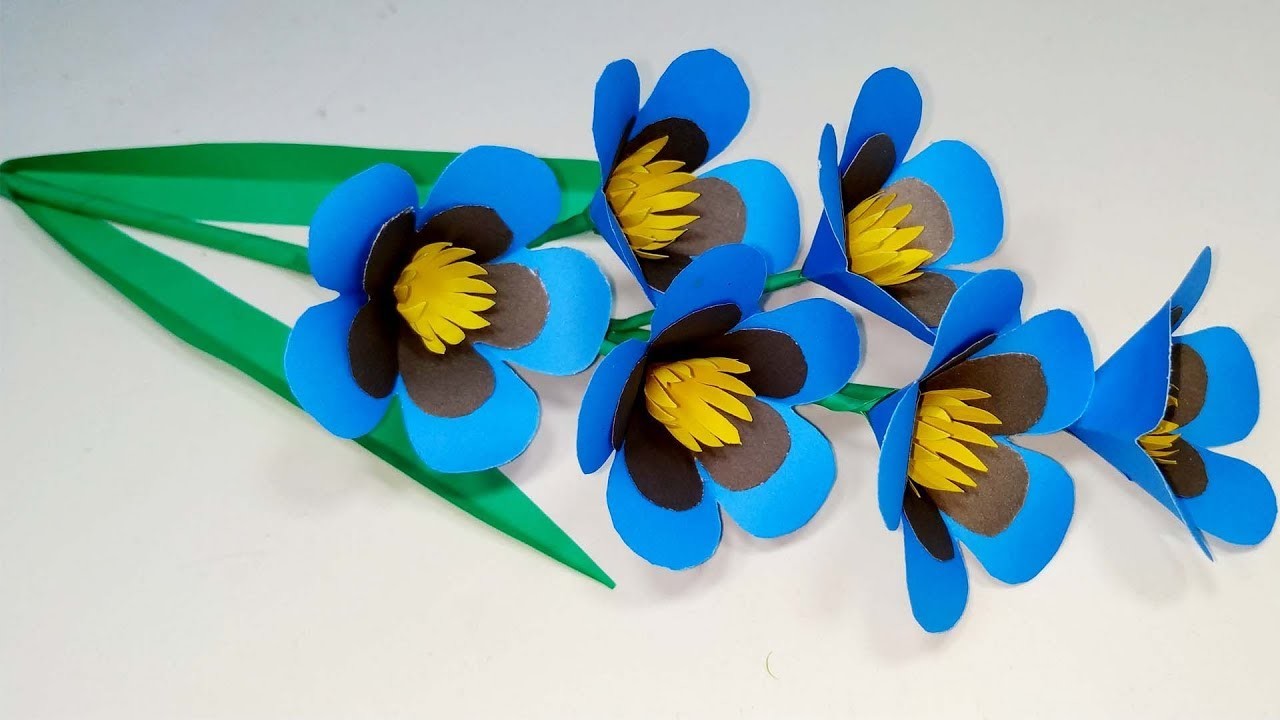 DIY: Easy Very Beautiful Paper Stick Flower!! Paper Flower Idea! Abigail Paper Crafts