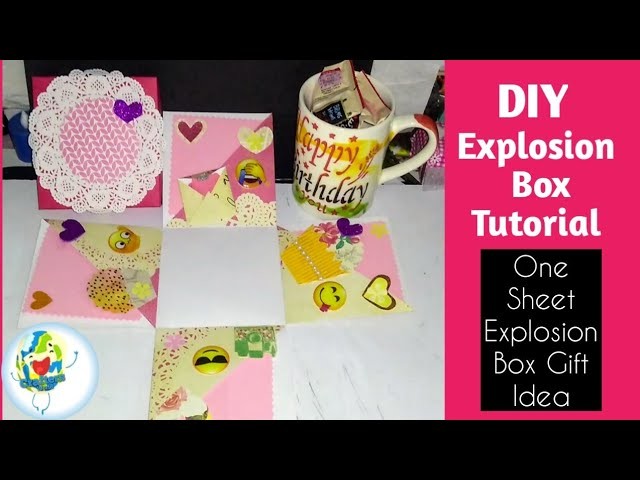 DIY Explosion Box ( last minute Explosion Box+ Coffee mug gift idea)| How to make Explosion Box