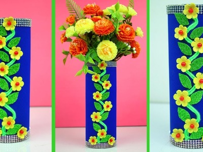 DIY.Flower Pot Best Out of Waste | How to Make Flower Vase from Waste Material | DIY Room Decor