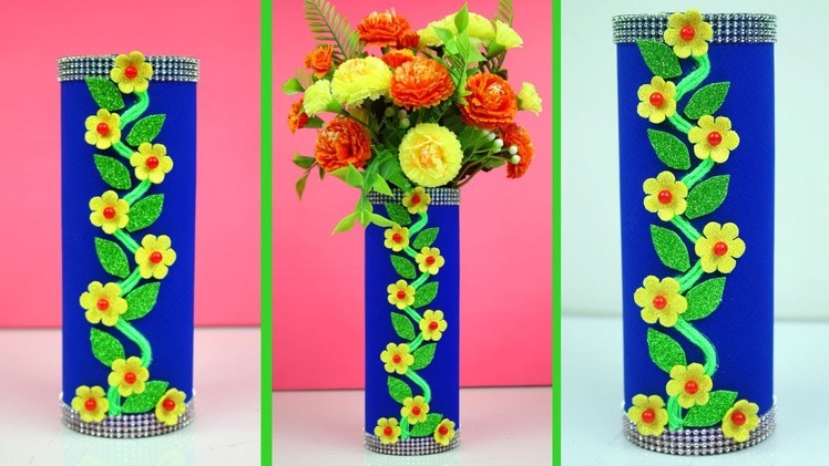 DIY.Flower Pot Best Out of Waste | How to Make Flower Vase from Waste Material | DIY Room Decor