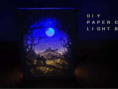 [DIY] 페이퍼커팅 무드등 : 달빛연인  Paper-cut Light Box : Moonlight Lovers