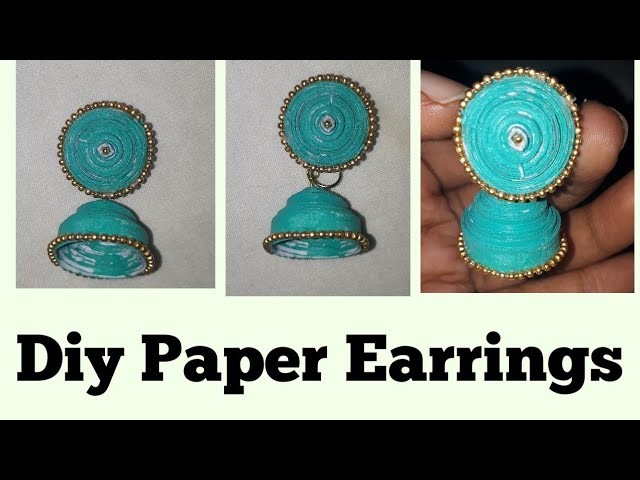 DIY || Paper Earrings making at home ||