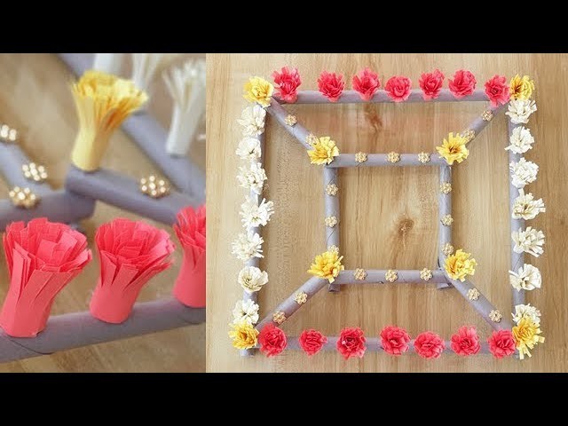 DIY Paper Flower Wall Hanging. Beautiful wall hanging.With New Ideas