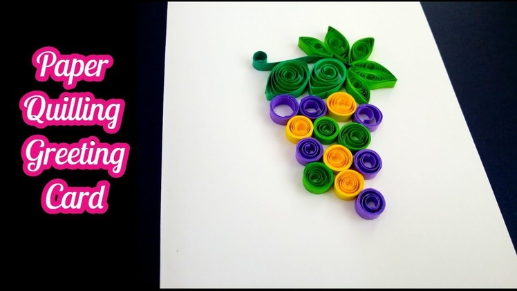 DIY Paper Quilling Grapes Card | How to make Paper Quilling Grapes Frame 98