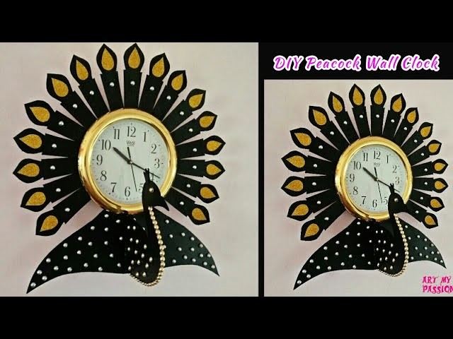 DIY Peacock Wall Clock | Peacock Wall Hanging | Wall Clock diy|Wall Hanging Craft Ideas|artmypassion