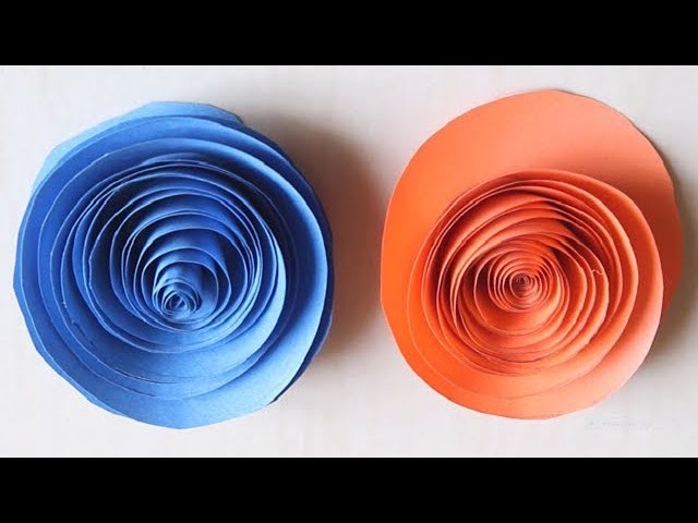 DIY - Rolled Paper roses | Quilling paper flowers wall decoration || birthday gift and decor ideas