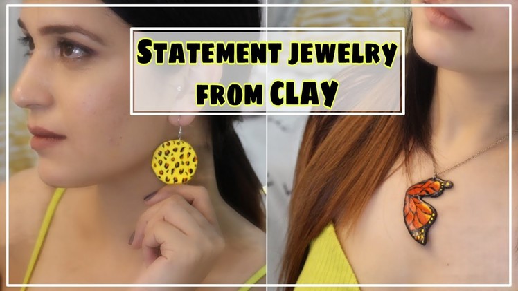 DIY Statement Jewelry using clay