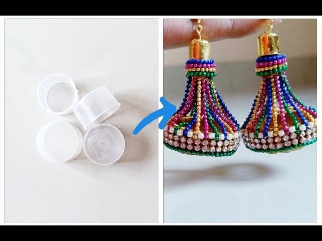 Earrings making at home diy || Holi earrings|| Best out of waste
