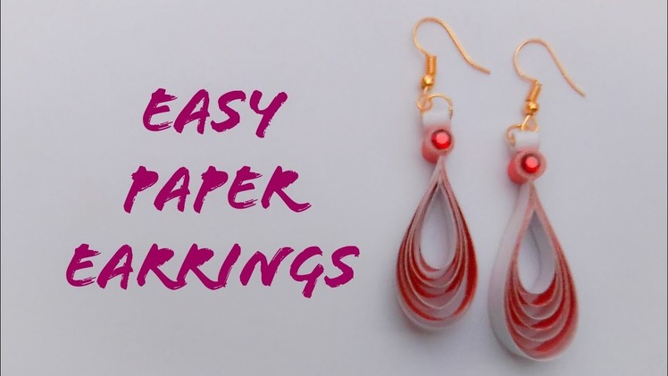 Easy And Simple Paper Earrings | Quilling Paper Earrings | The Best Crafts