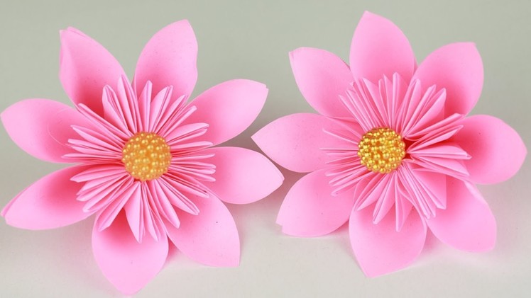 EASY ORIGAMI | Kusudama Paper Flower making | Origami Flower Tutorial(Paper Crafts)