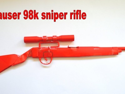 How to make a paper gun - mauser 98k sniper rifle - DIY