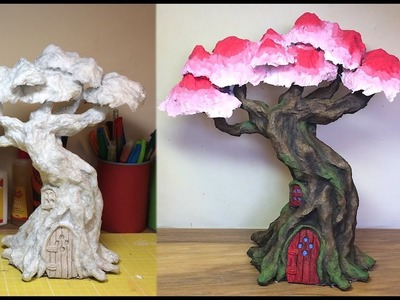 How To Make a Paper Mache Fairy.Elf Treehouse