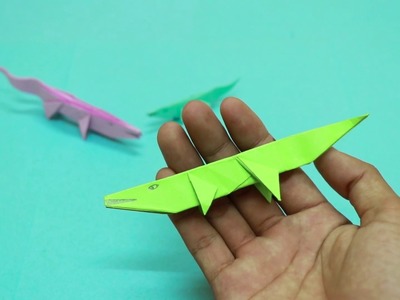 How to make an Origami Crocodile, Paper Origami Crocodiles, Easy making Origami Crocodile