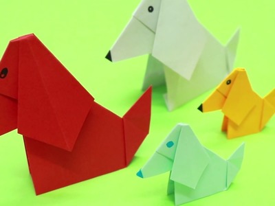 How to make an Origami Dog, Paper Origami Dogs, Easy making Origami Dogs, Step by Step