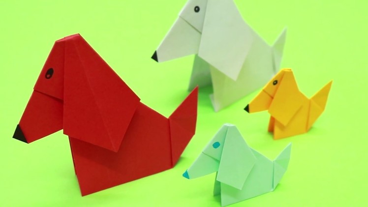 How to make an Origami Dog, Paper Origami Dogs, Easy making Origami Dogs, Step by Step