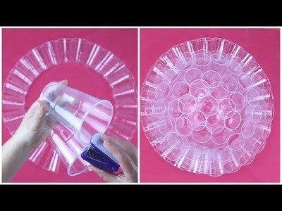 How to make Chandelier made with recycled plastic cups