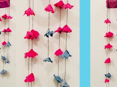 How To Make Flower Wall Hanging Using Waste Clothes . Best Out Of Waste DIY Crafts