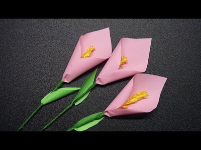 How How To Make Lily Paper Flower Easy Origami Flowers For