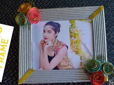 How to make Newspaper  Photo Frame | Best out of waste | parul pawar