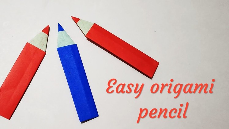 How to make origami pencil. easy origami for kids.all about schooling