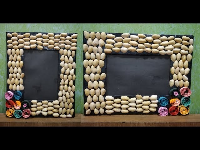 How to make photo frame with Pista shells||home decoration ||Easy crafts. 