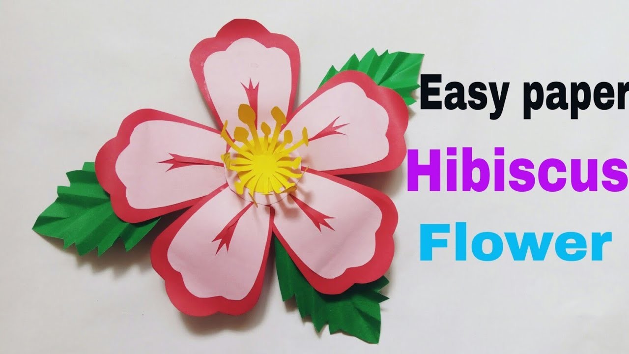 How To Make Please Hibiscus Flowers Diy Realistic Paper Hibiscus Flowers By Ruks Art N Craft