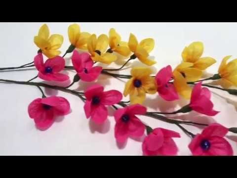 How to Make Shopping Bag Flowers - DIY Making Shopping Bag Flowers for Room Decoration