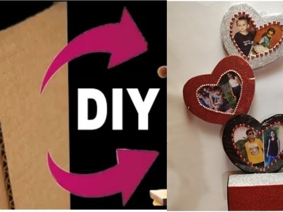 How to make unique photo frame at home.cardboard diy handmade picture frame Step by step