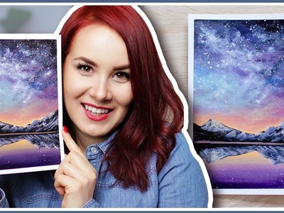 How to Paint a Galaxy Sky Scenery with Acrylic Paint