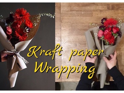 How to wrap flower bouquet using Kraft paper