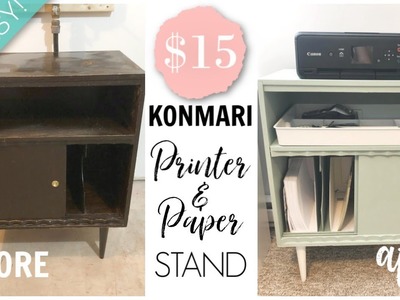KonMari | DIY Printer Stand & Paper Organization