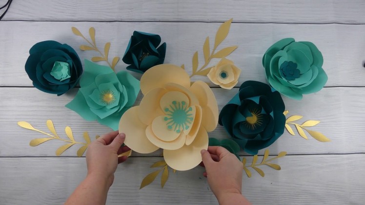 Make a Stunning Paper Flower Backdrop - Free Paper Flower SVG Files