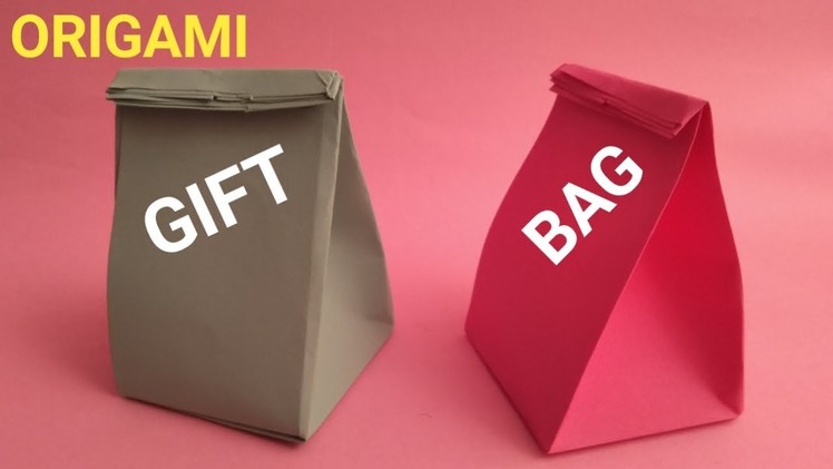 Make origami gift bag easy - paper gift bag - easy origami